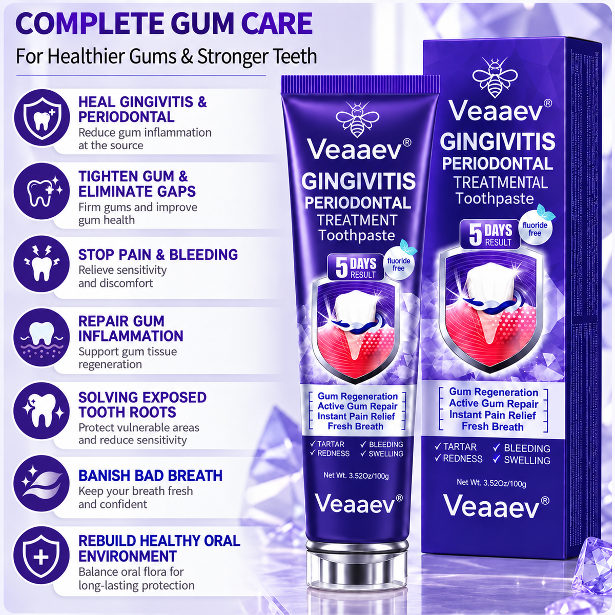VEAAEV® Gingivitis & Periodontitis Treatment Toothpaste