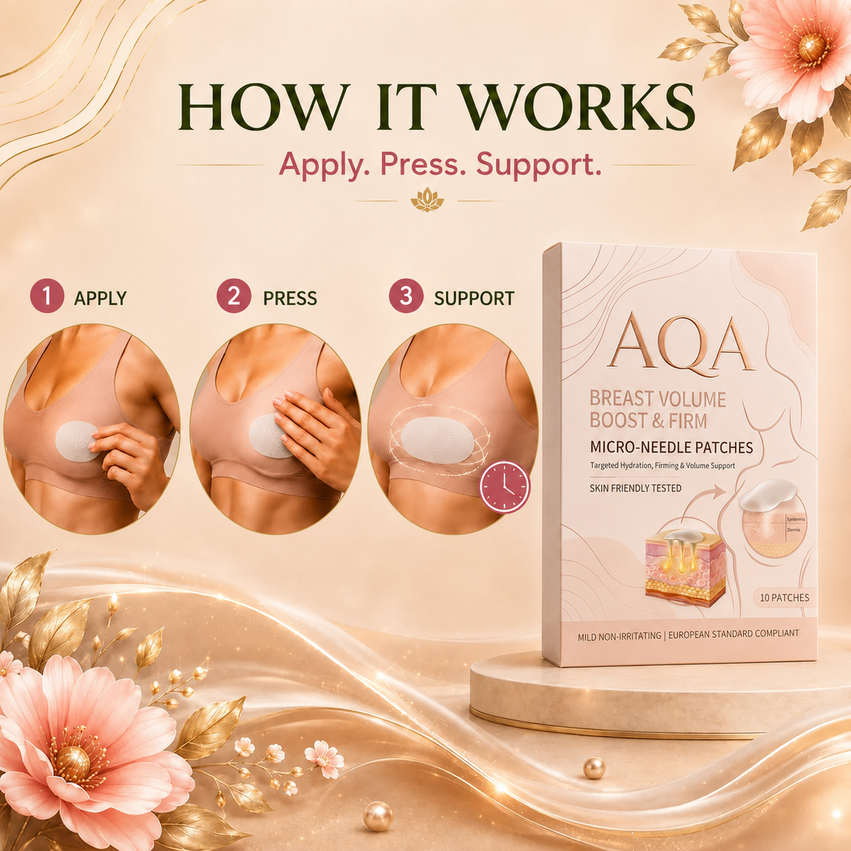 Breast Firming Microneedle Patches — Restore Lost Fullness